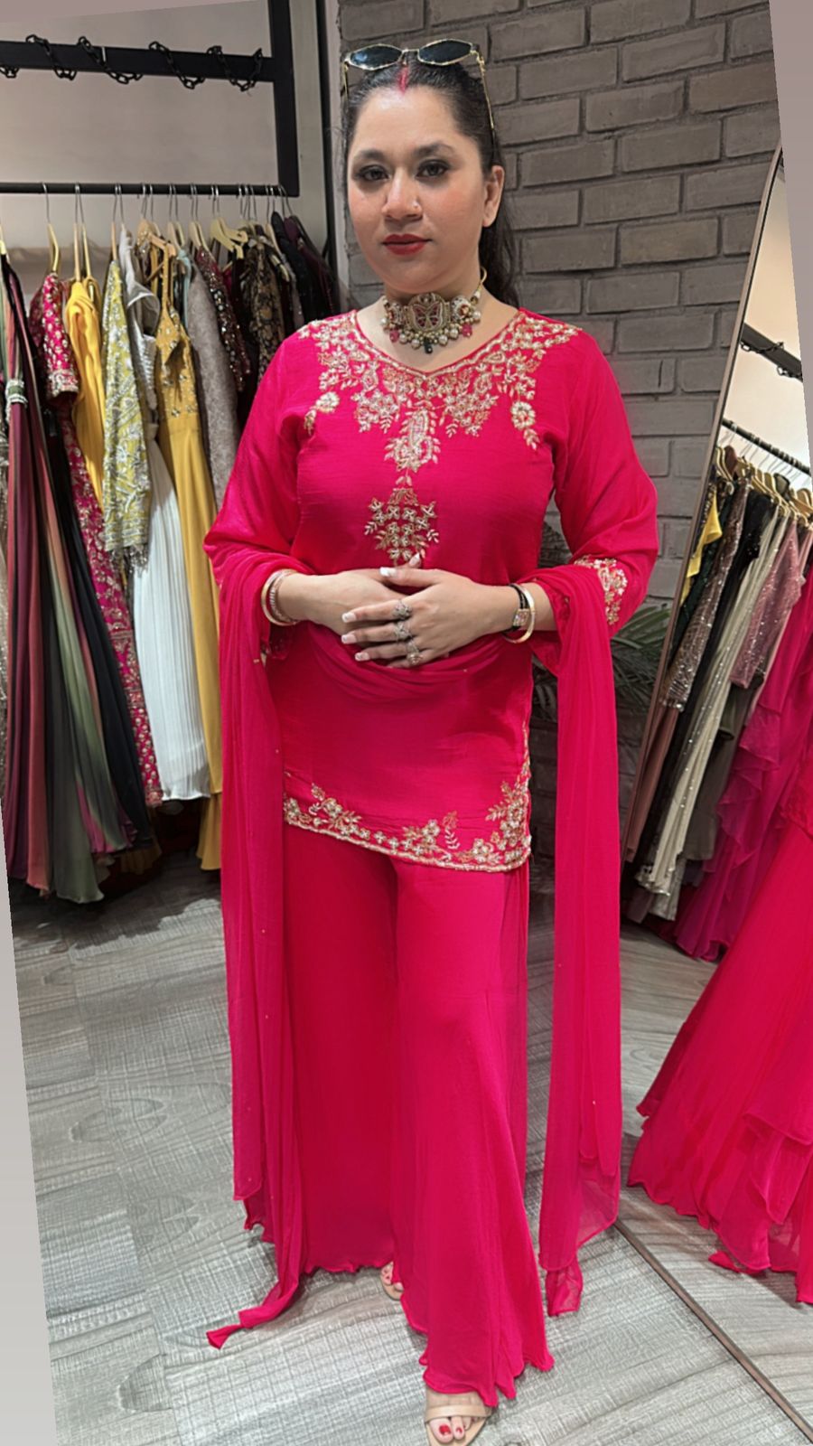 Baraat Foshia pink Designer Suit