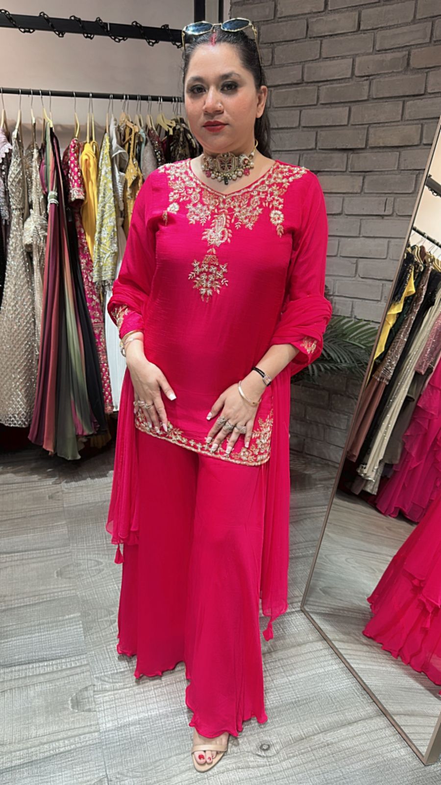 Baraat Foshia pink Designer Suit