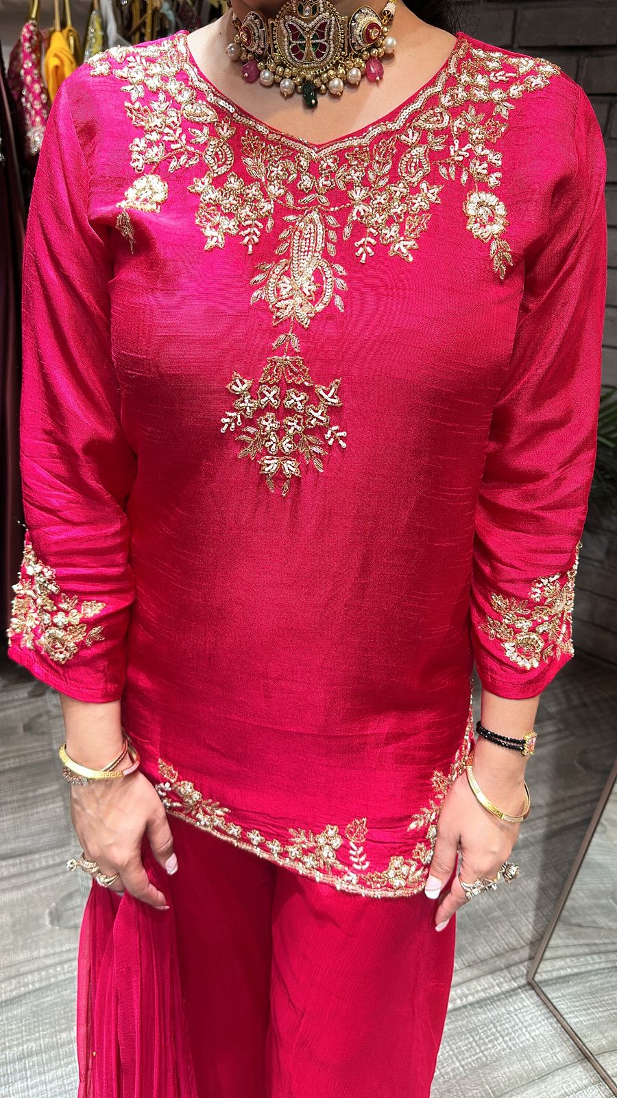 Baraat Foshia pink Designer Suit