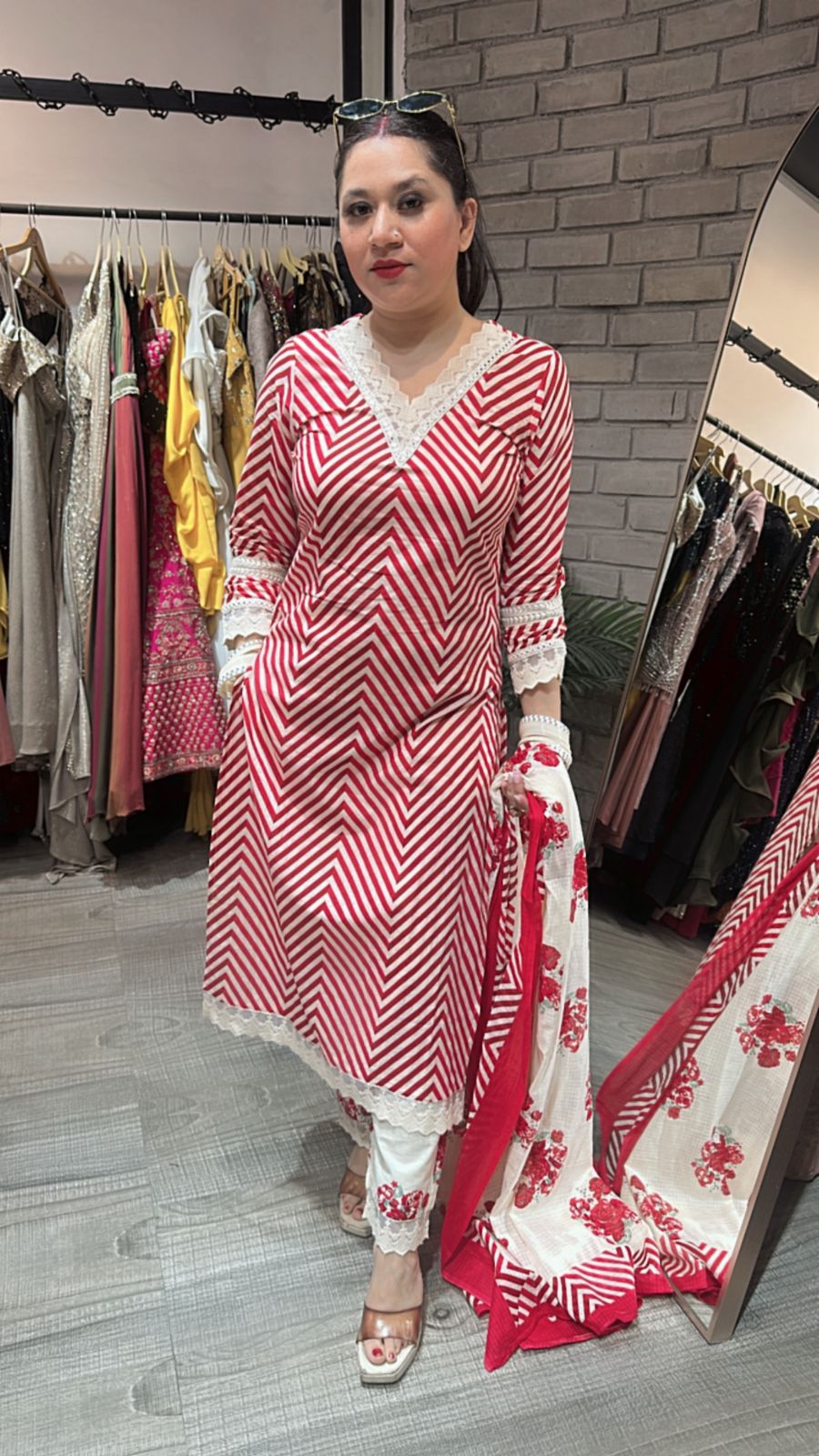 Istri Cherry Cotton suit