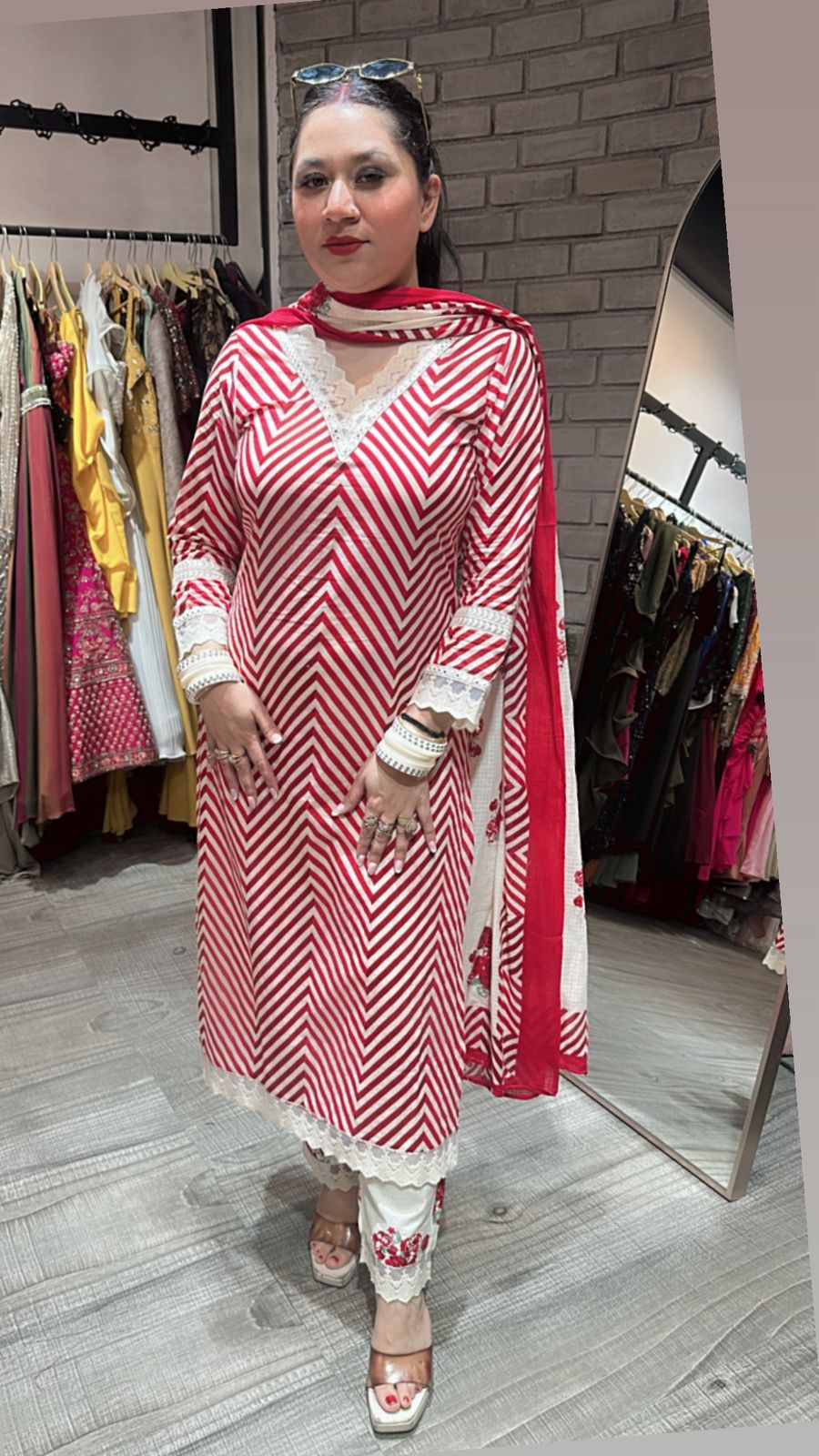 Istri Cherry Cotton suit