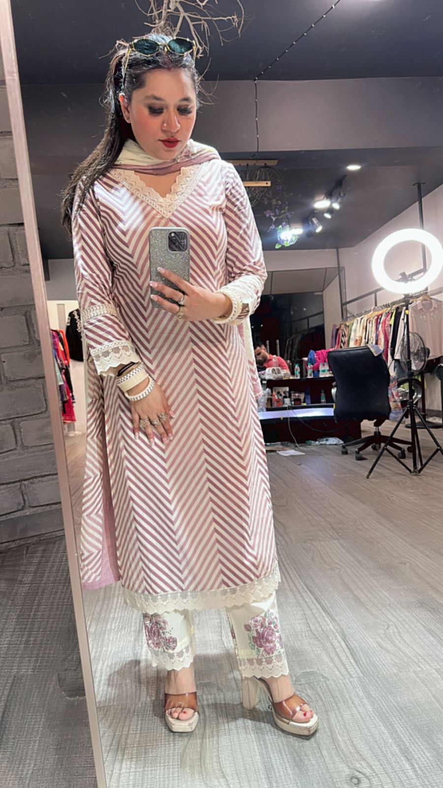 Istri Lavender Cotton suit