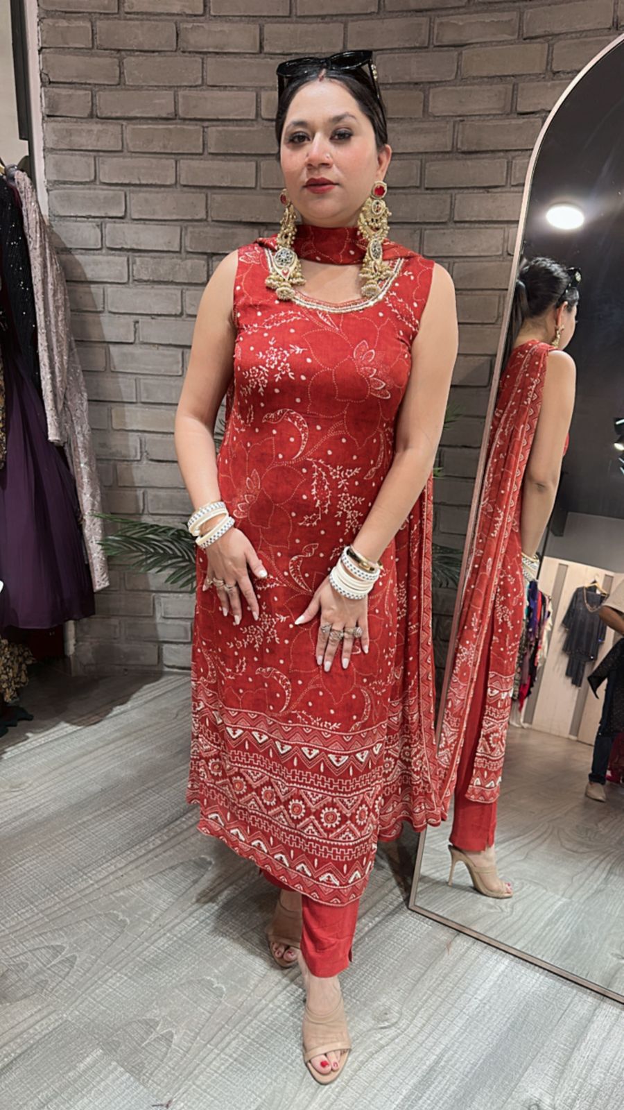 Sarovar Rust Designer suit