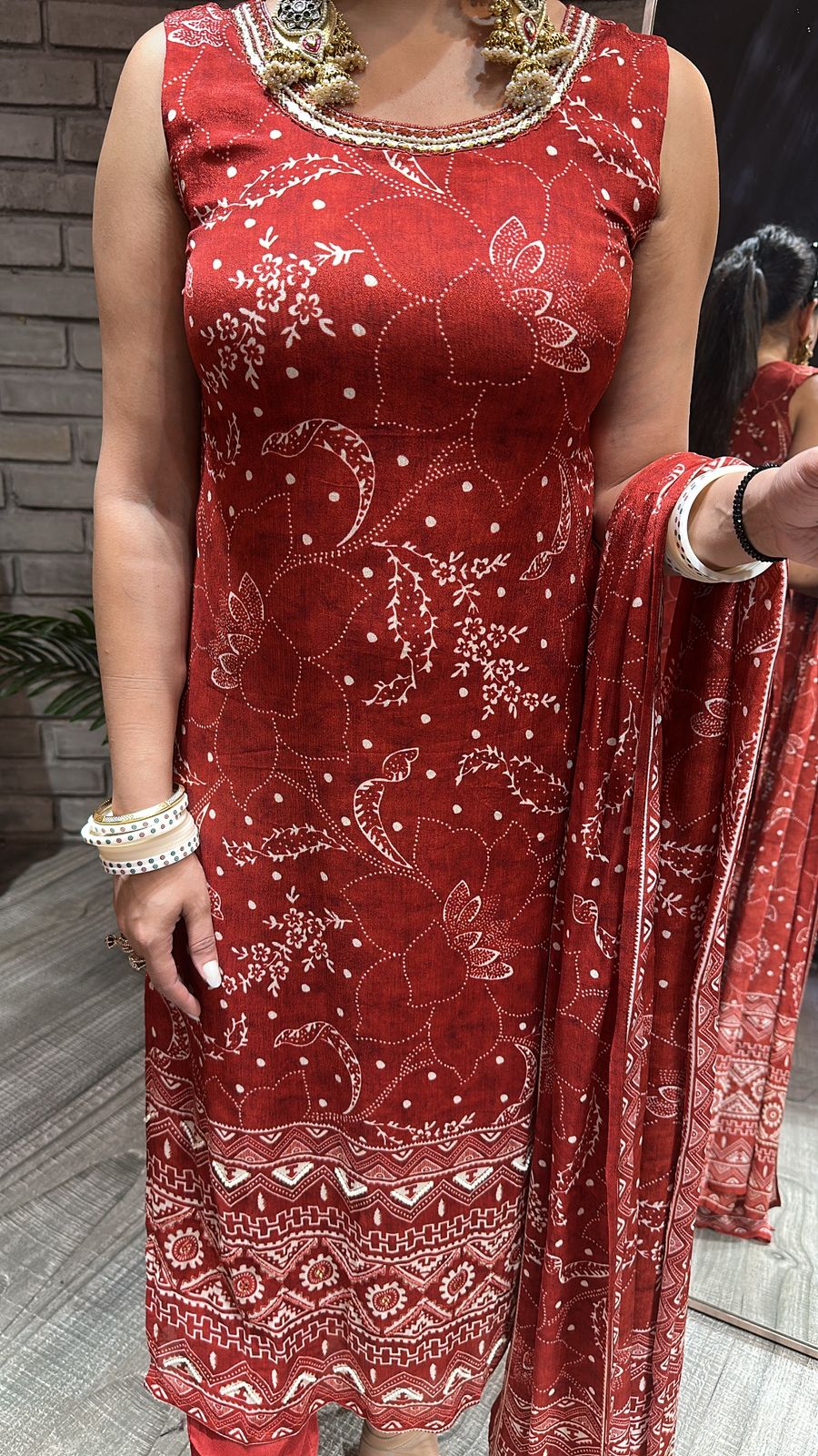 Sarovar Rust Designer suit