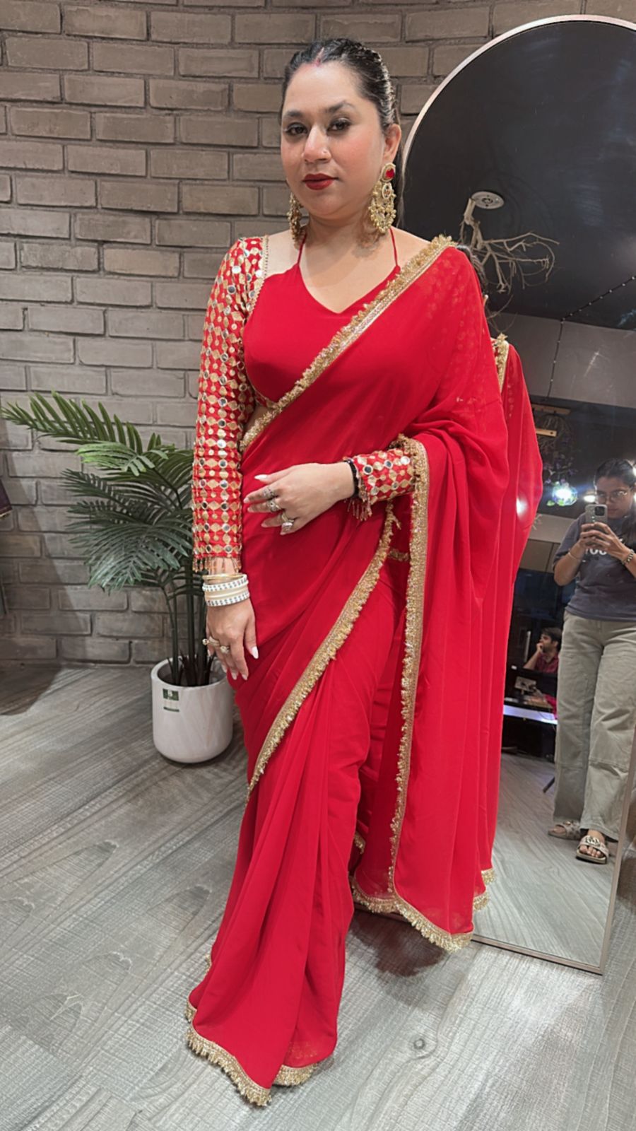 Doli Red Designer Saree
