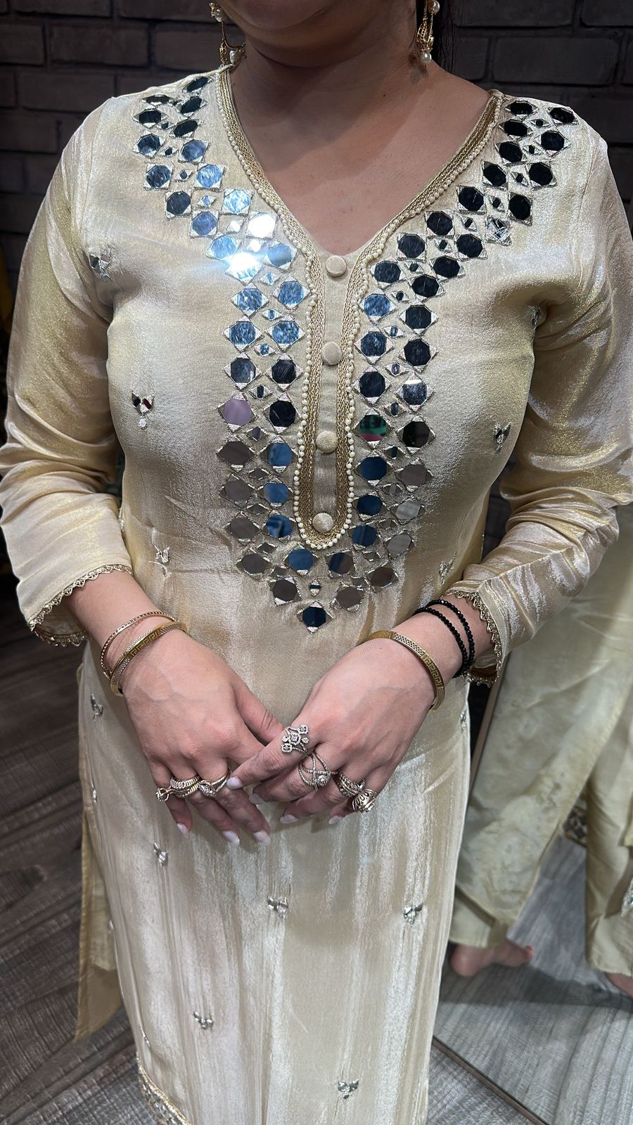 Mumtaz Mirror work Designer Suit