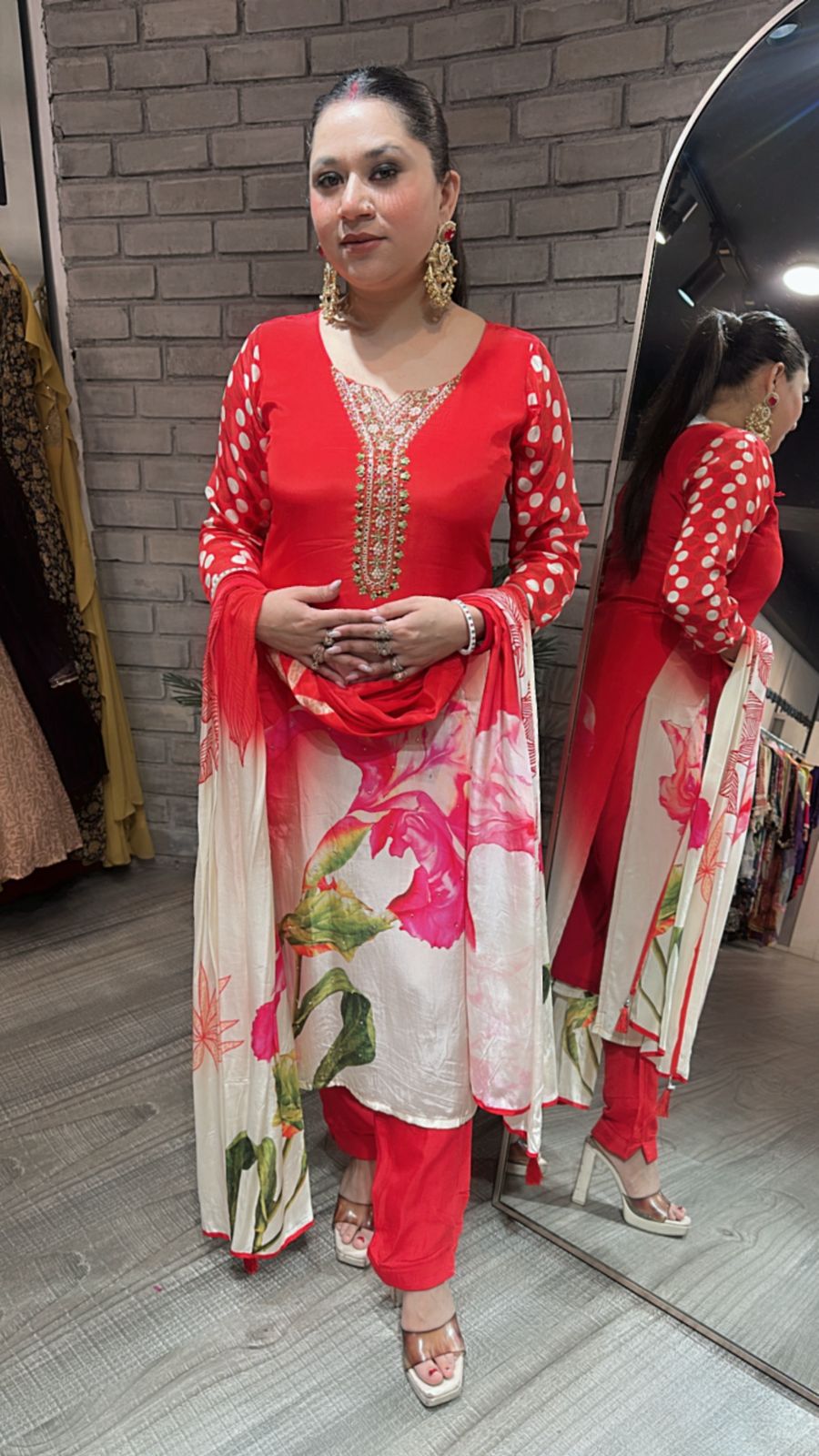 Fanta Polka Designer Suit
