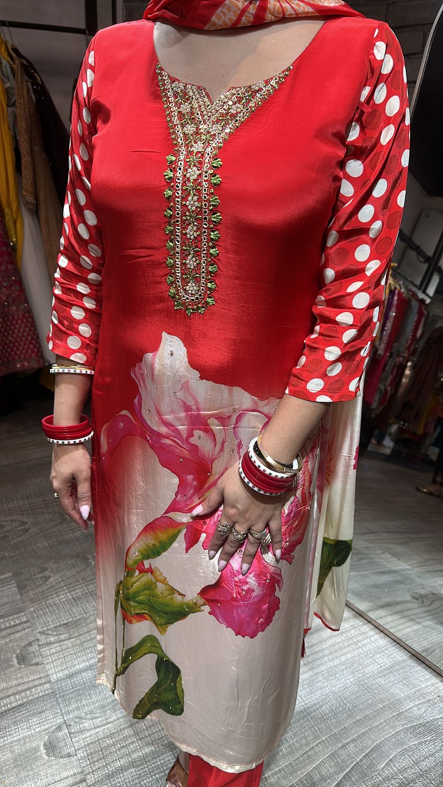 Fanta Polka Designer Suit