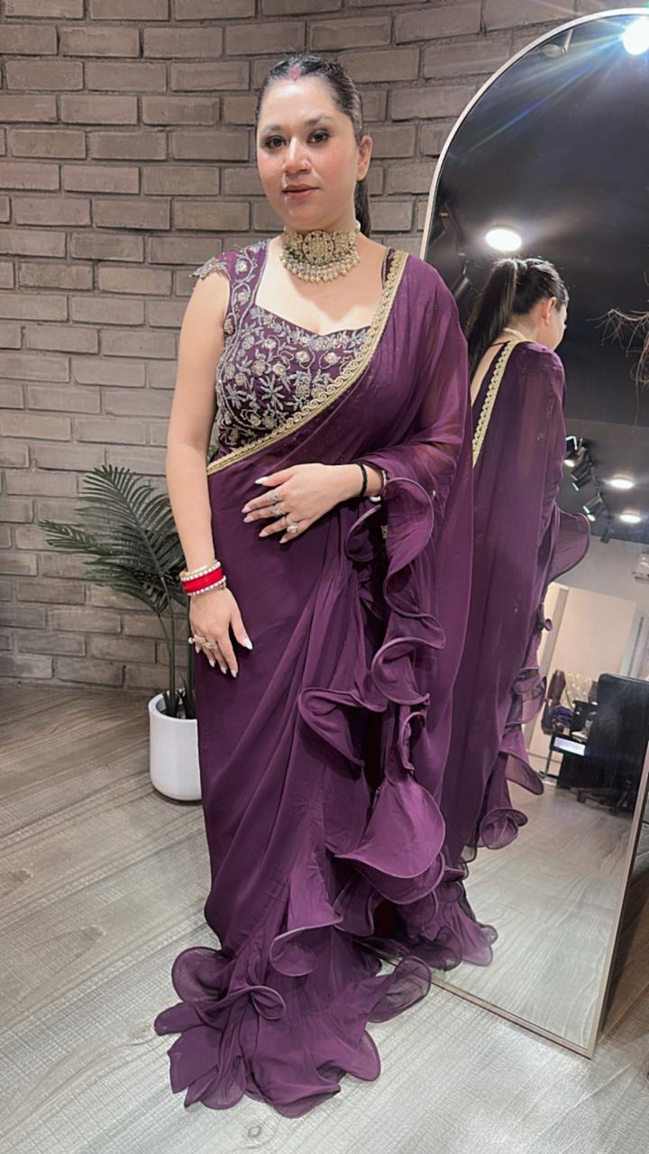 Karishma wine Katdana Saree