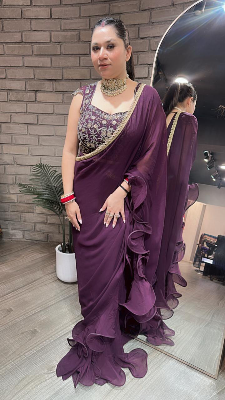 Karishma wine Katdana Saree