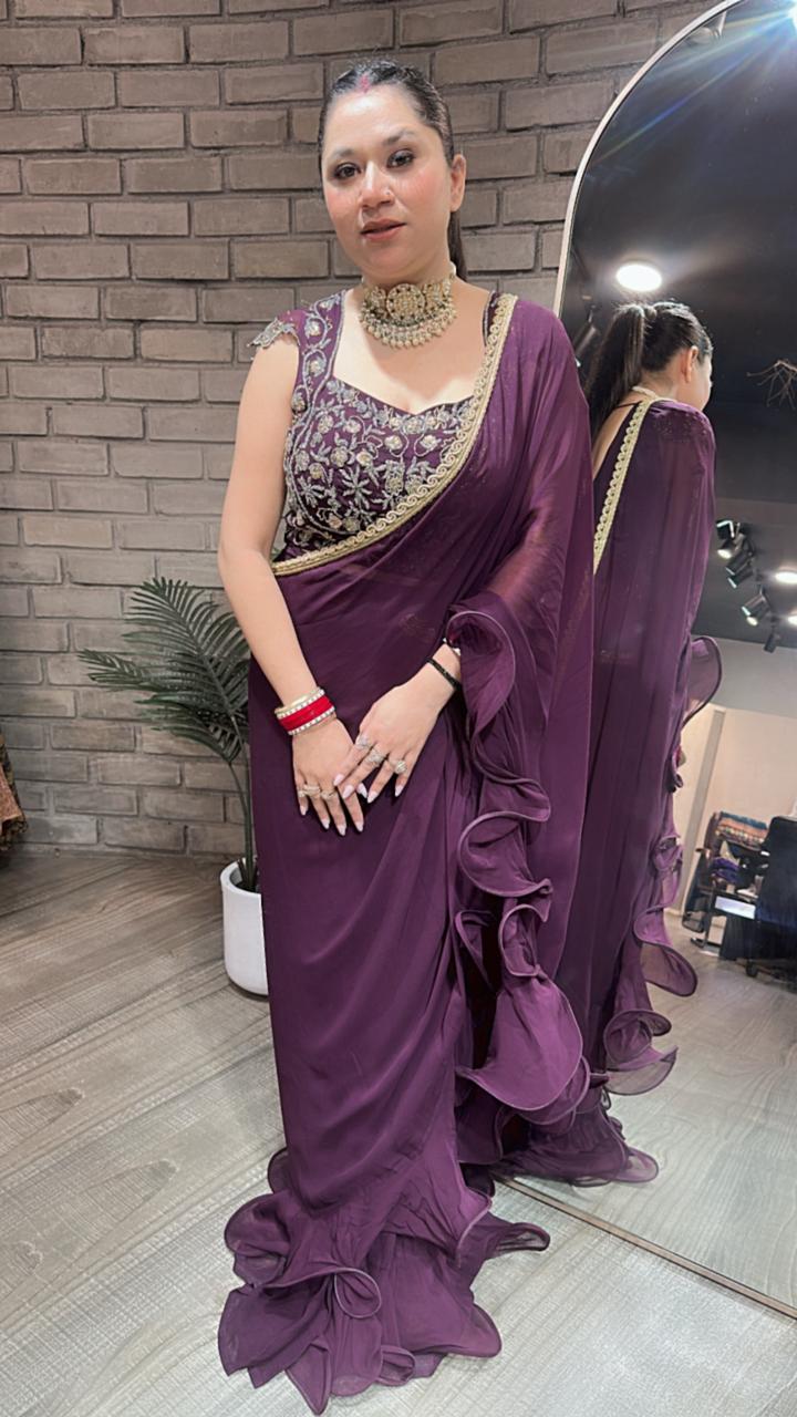 Karishma wine Katdana Saree