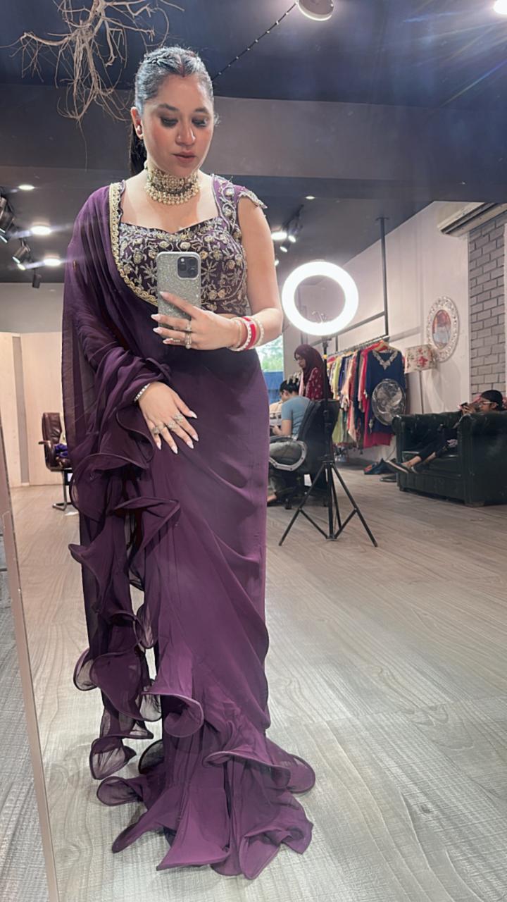 Karishma wine Katdana Saree