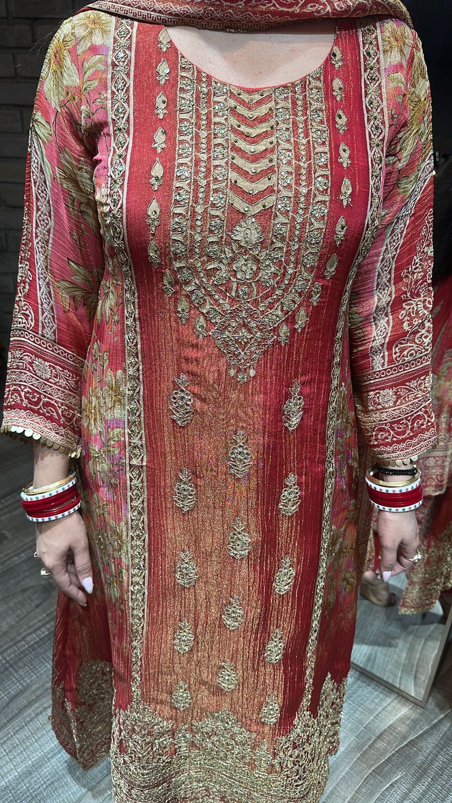 Dahleez Rust Designer suit