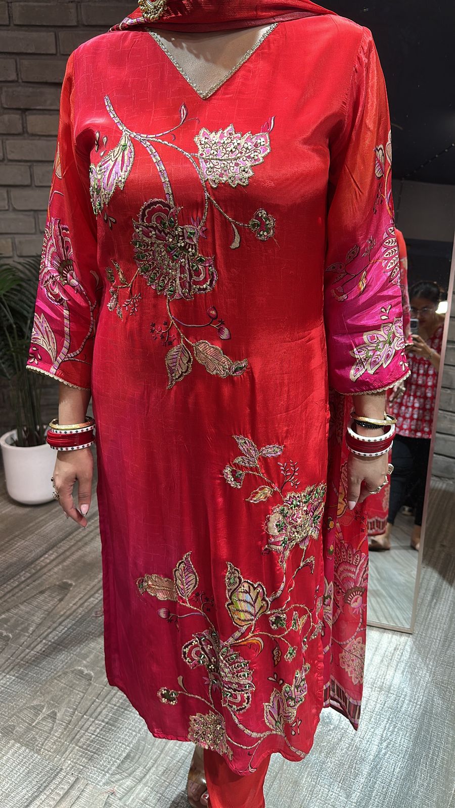 Sanskar ombré Embroidered Suit