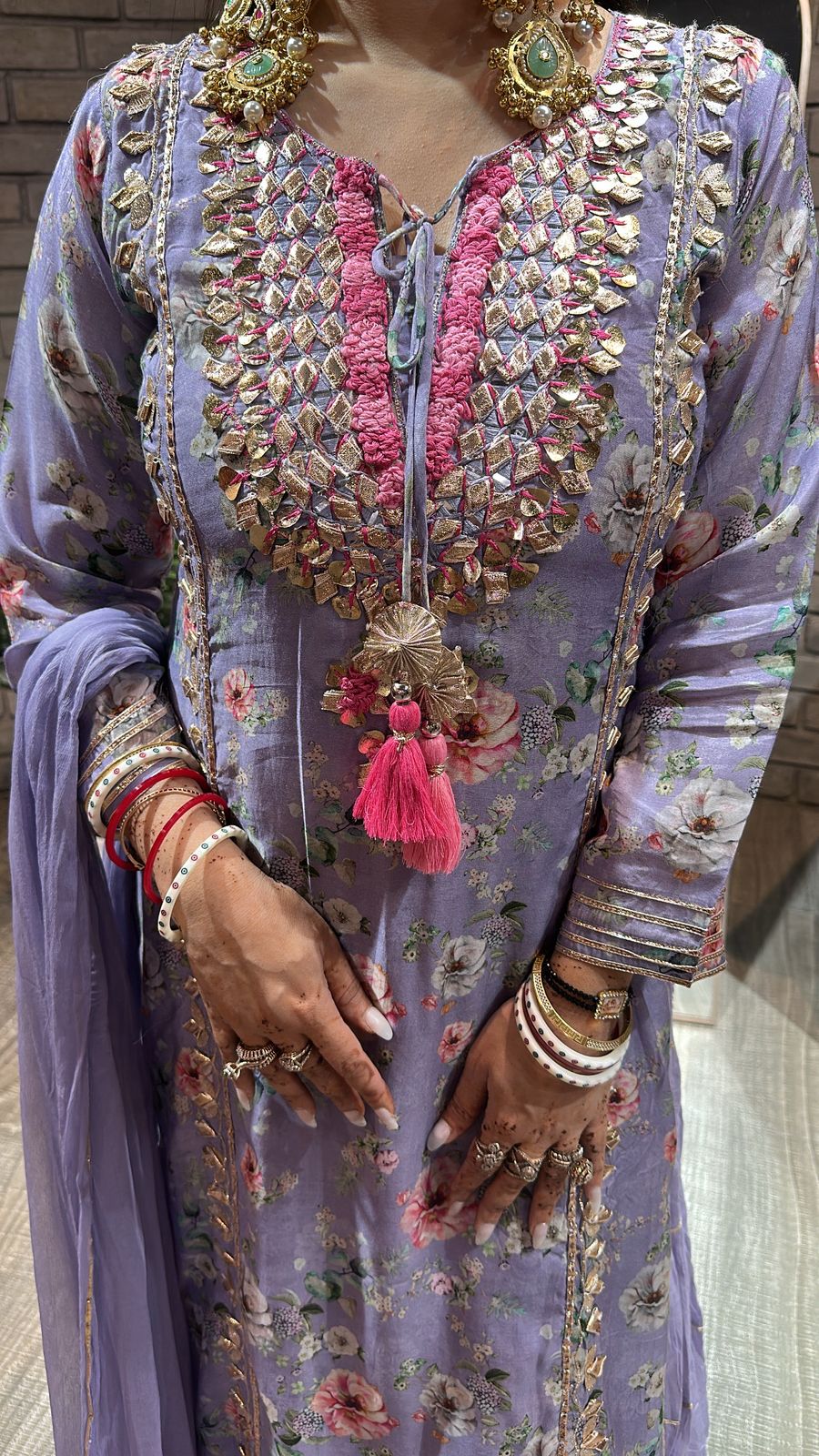 Khubani Lavander Gotta pati 1pc Suit