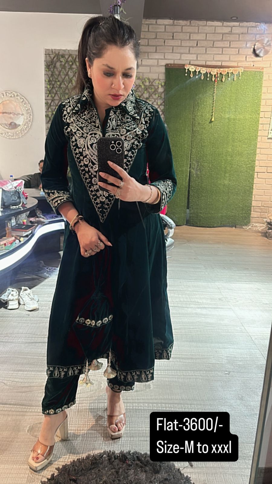 Naari Bottel Green potli cordset