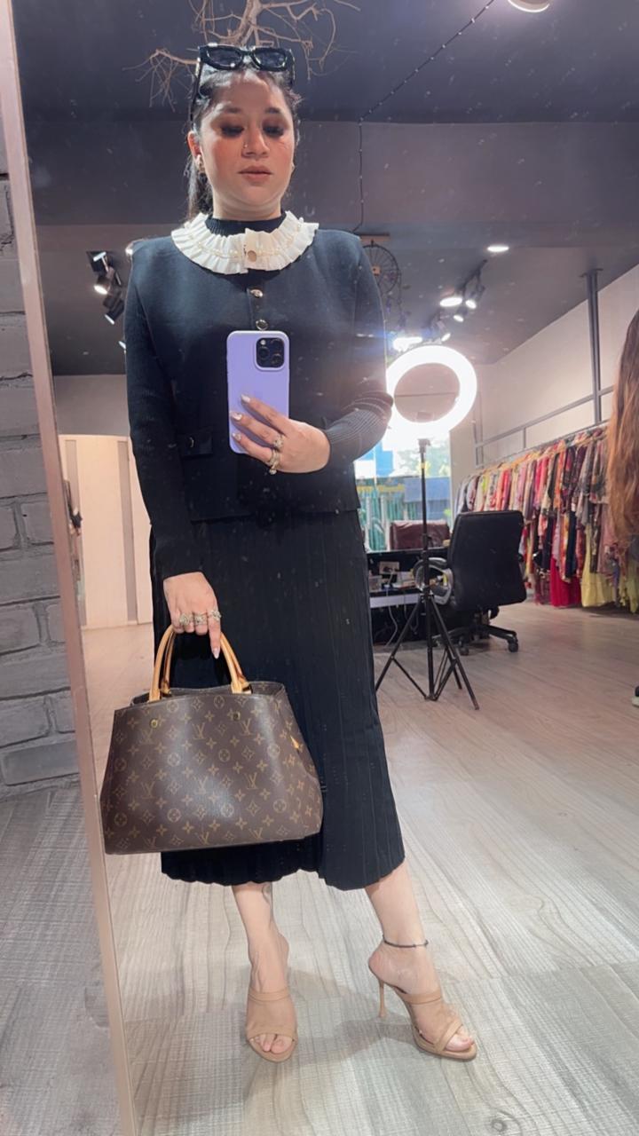 Alex Black Woolen Dress