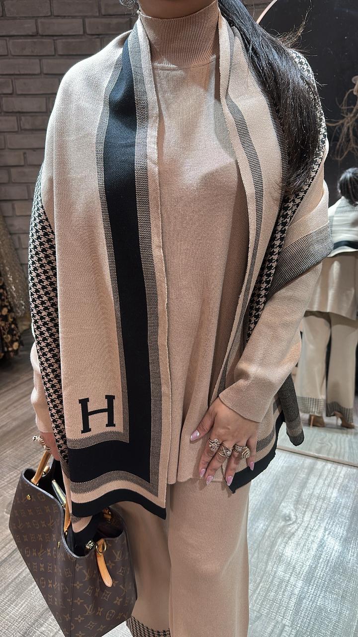 Freeze Beige Woolen Cordset