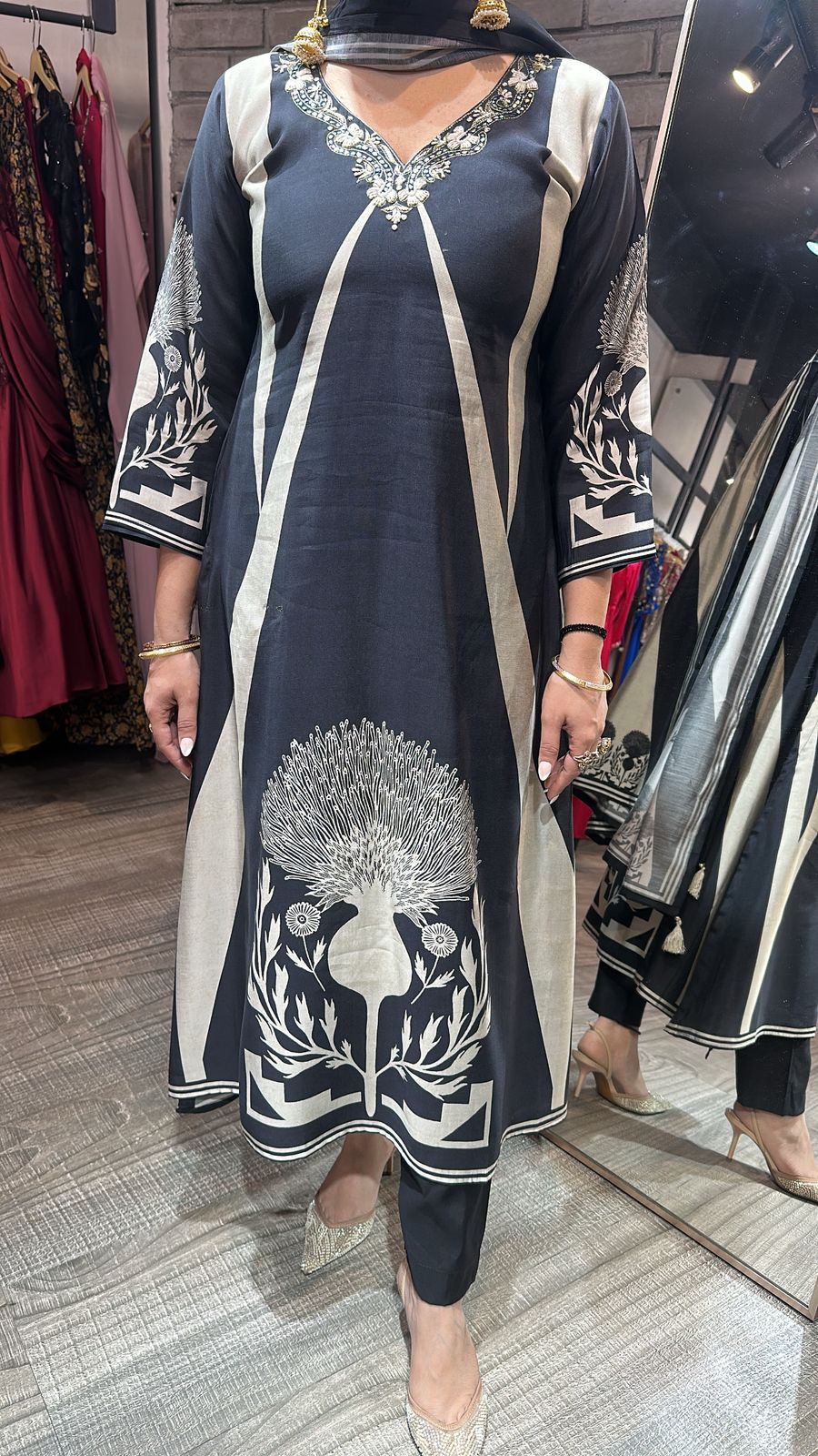 Oreos A-Line Designer Cotton suit