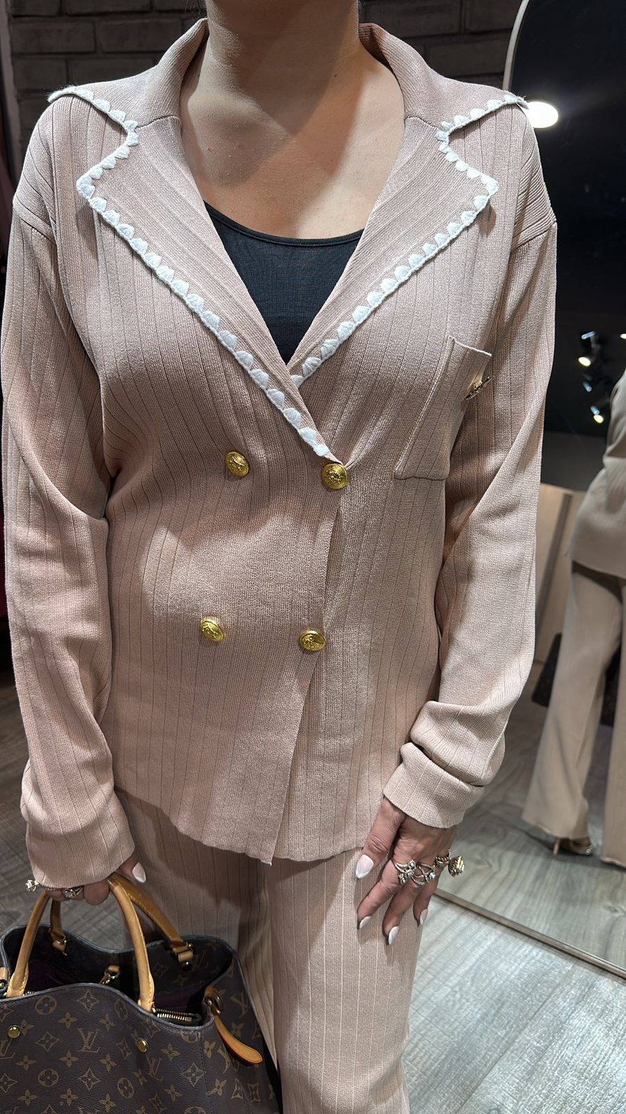 Rolex Beige Woolen Cordset