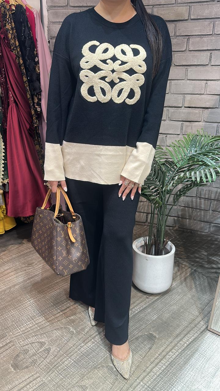 Moschino Black white Woolen Cordset