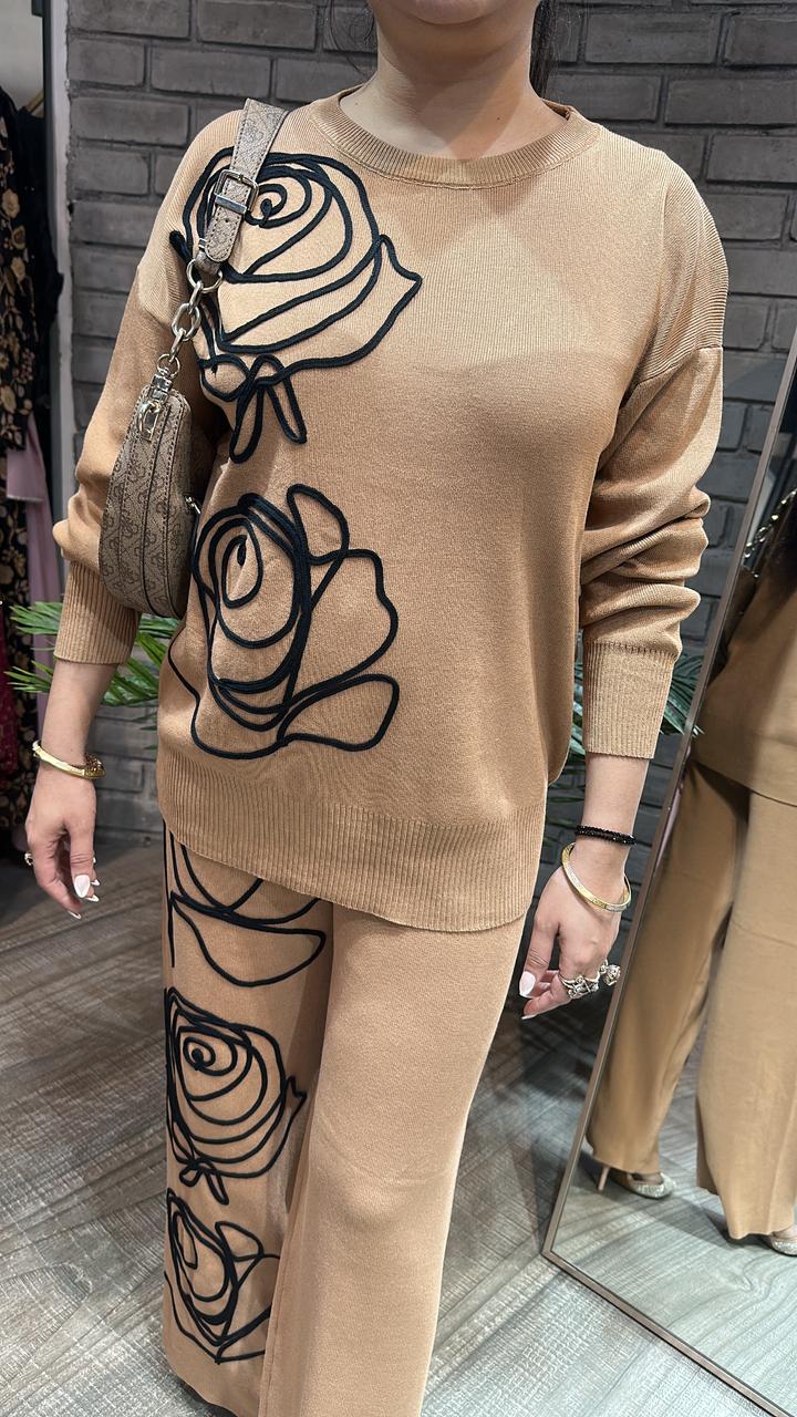 French Beige Woolen Cordset