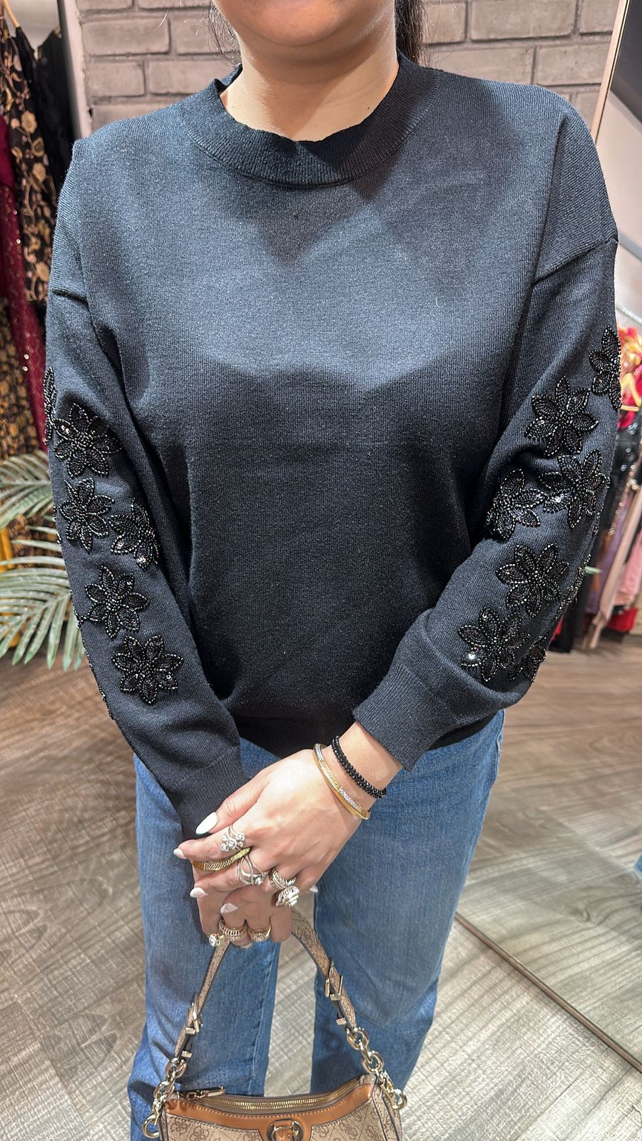 Leo Black Woolen Sweater