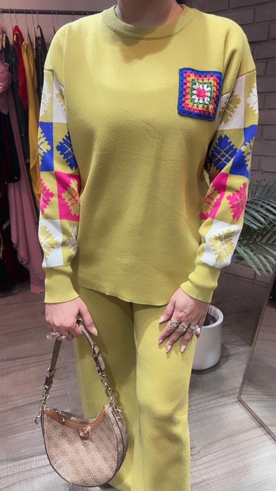 Kiwi Lime Woolen Cordset