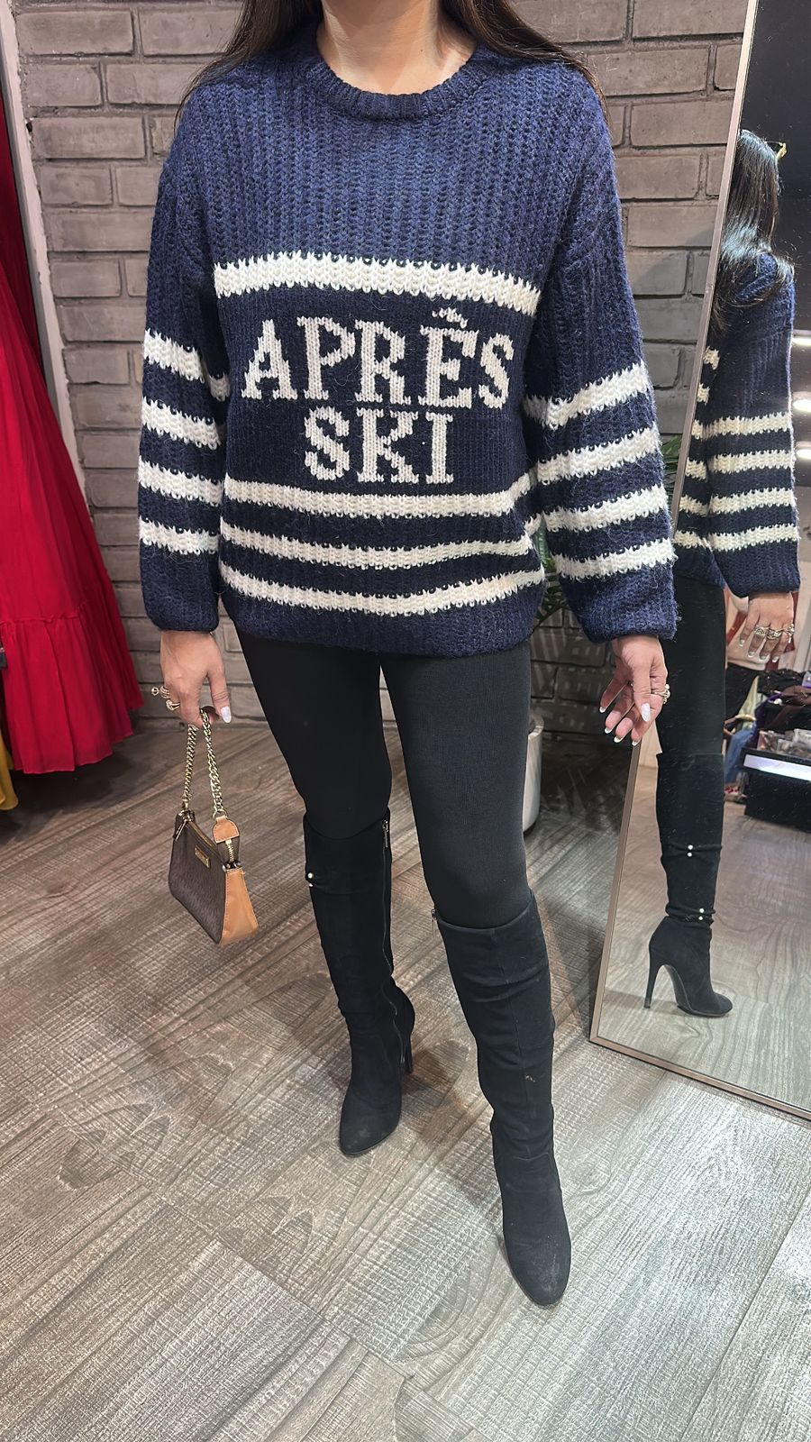 Elor Navy Blue Woolen Sweater