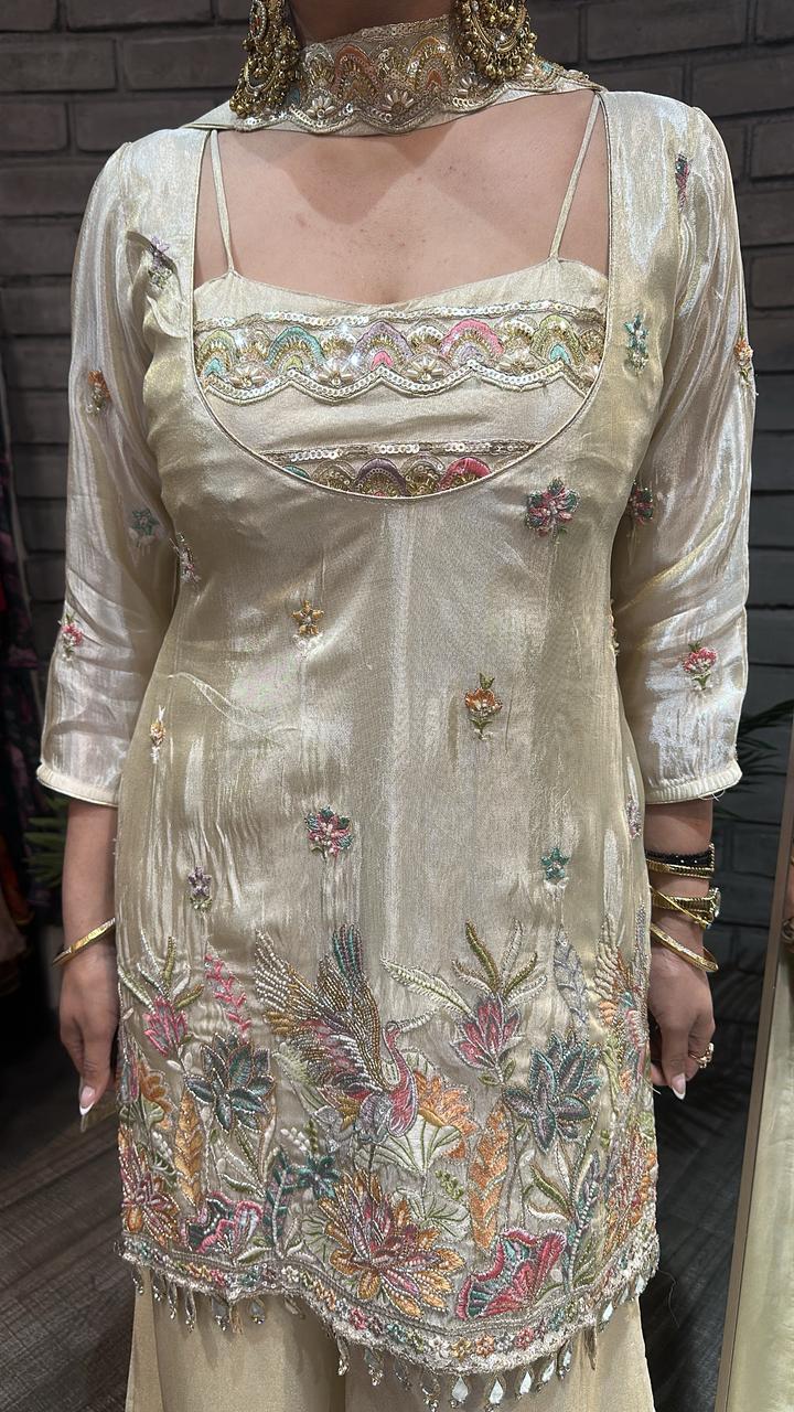 Tarana Ivory Designer Suit