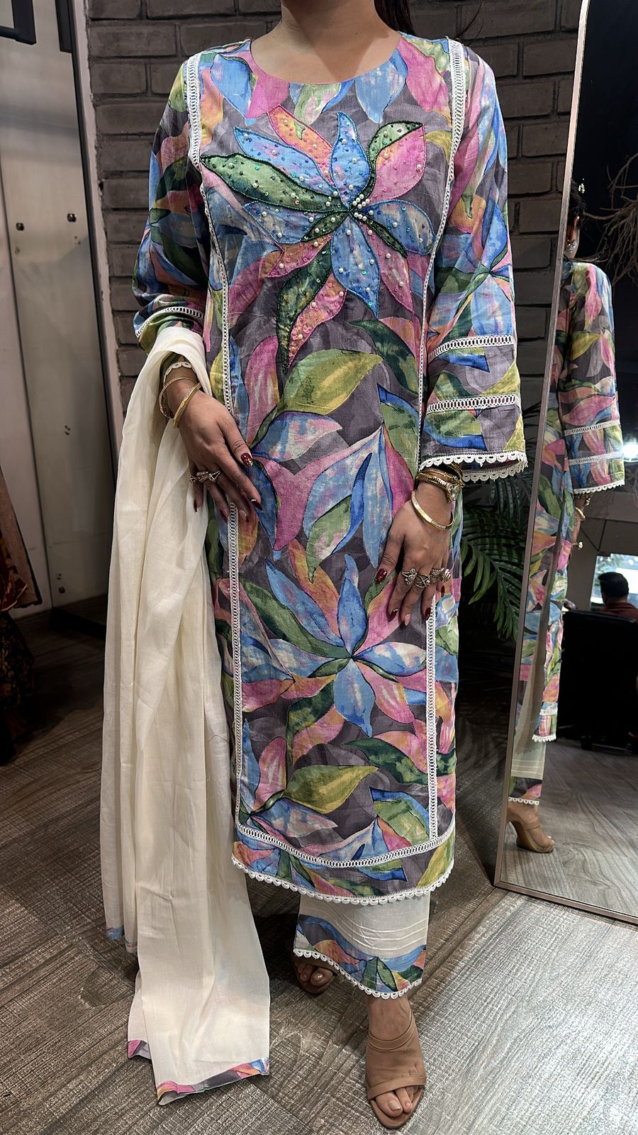 Basil Cotton Digital Designer Suit