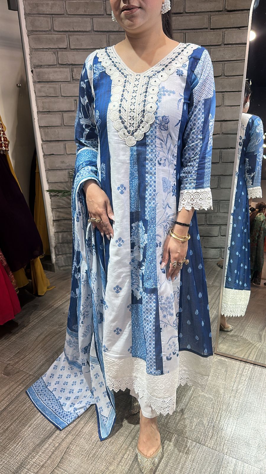 Amaltas Cotton Anarkali Designer Suit