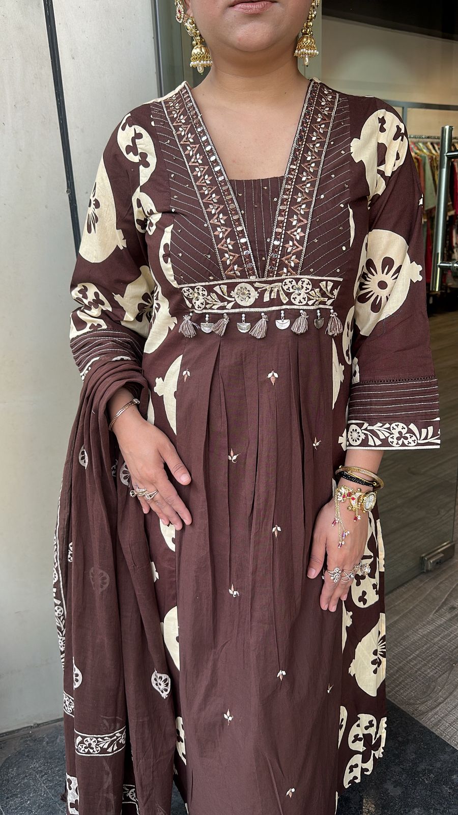 Bubble Coffee A-Line Designer Suit