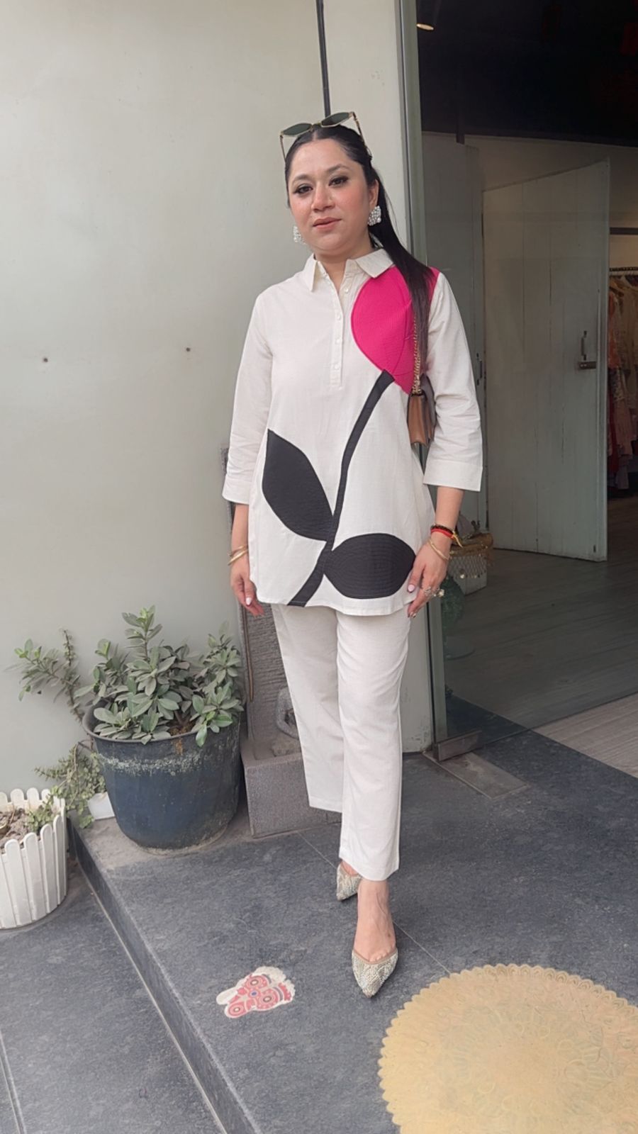 Cherry Ivory Cotton Cordset