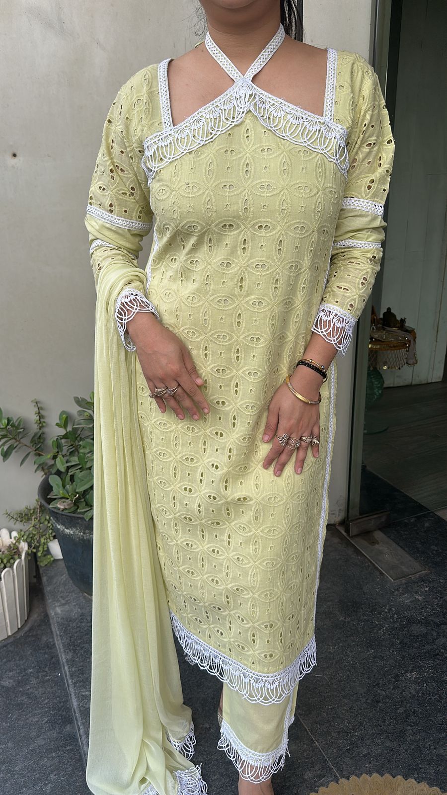 Kanjak Pista Crisscross Designer Suit