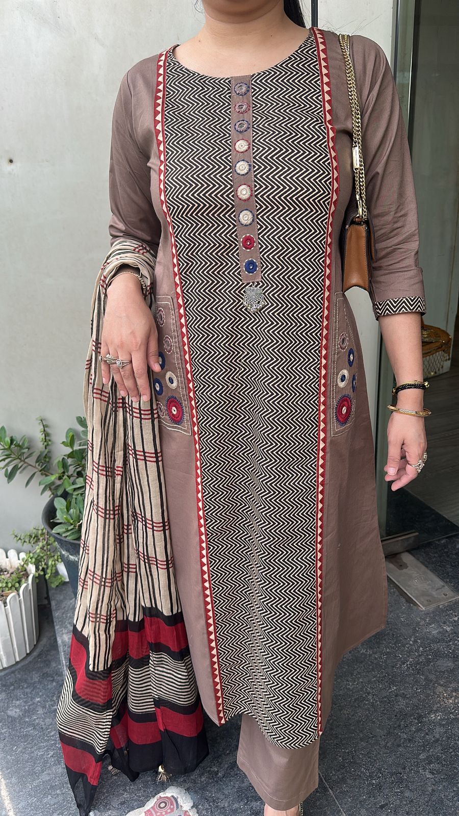 Kalini Mouse Digital Pocket Cotton Designer Suit