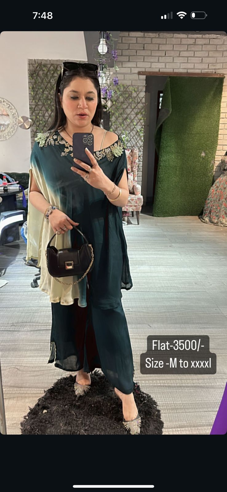 Ombré Bottel Green Pista cape style