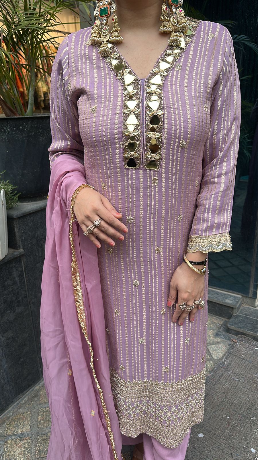 Zella lavander Heavy Designer Suit