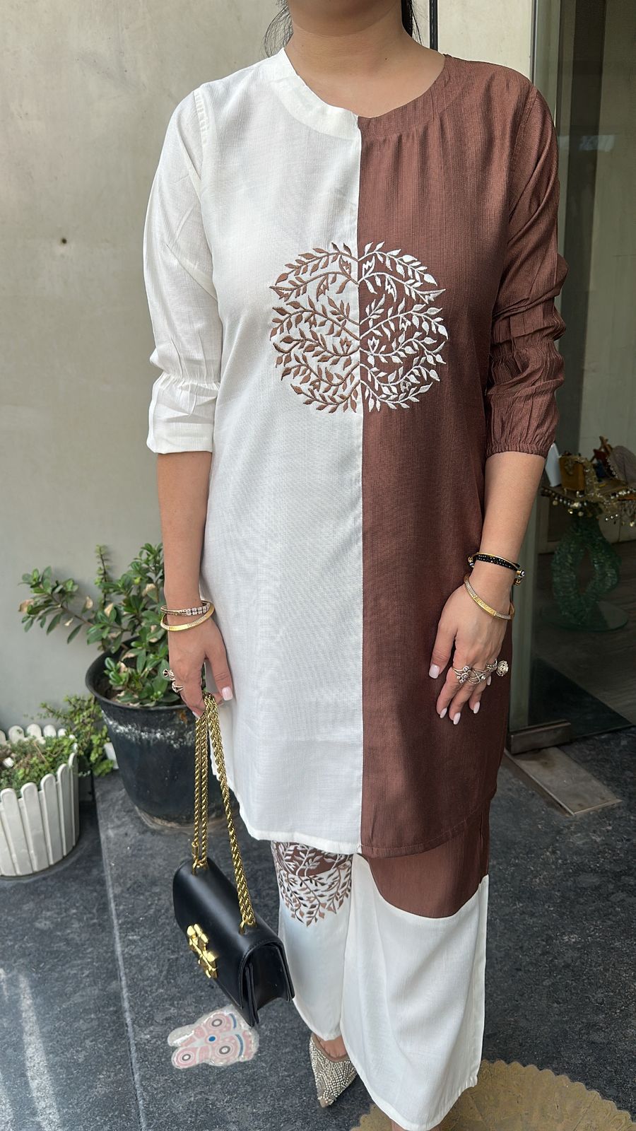 Tree Brown white shaded Designer Cordset