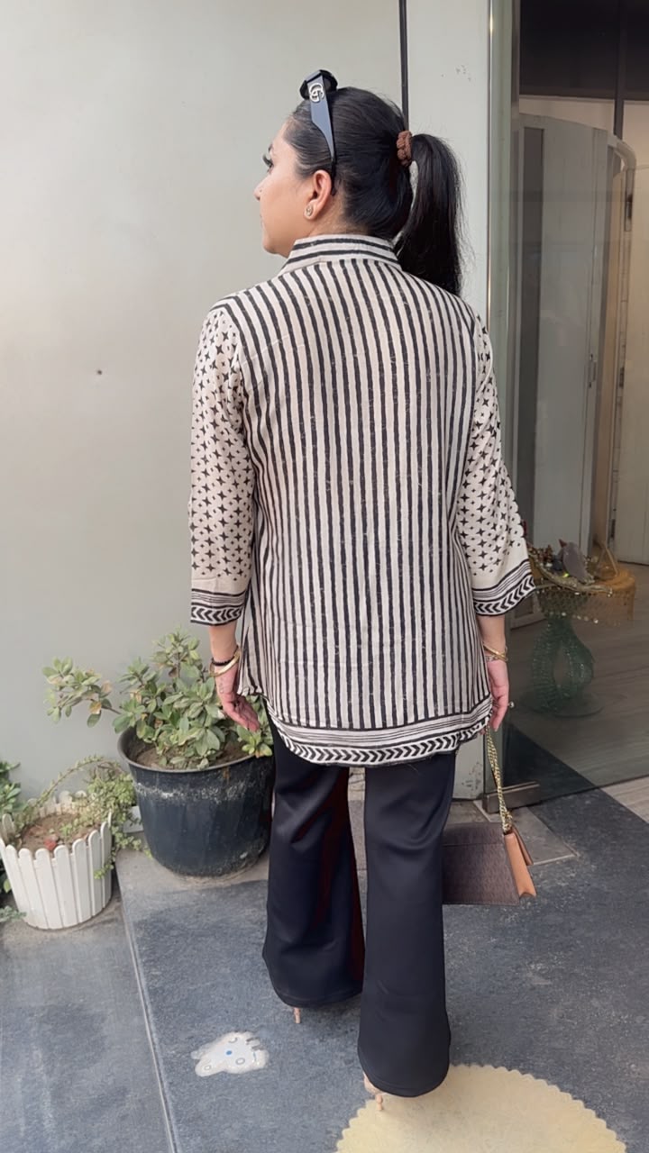 Pebble Black Ivory Digital print Shirt