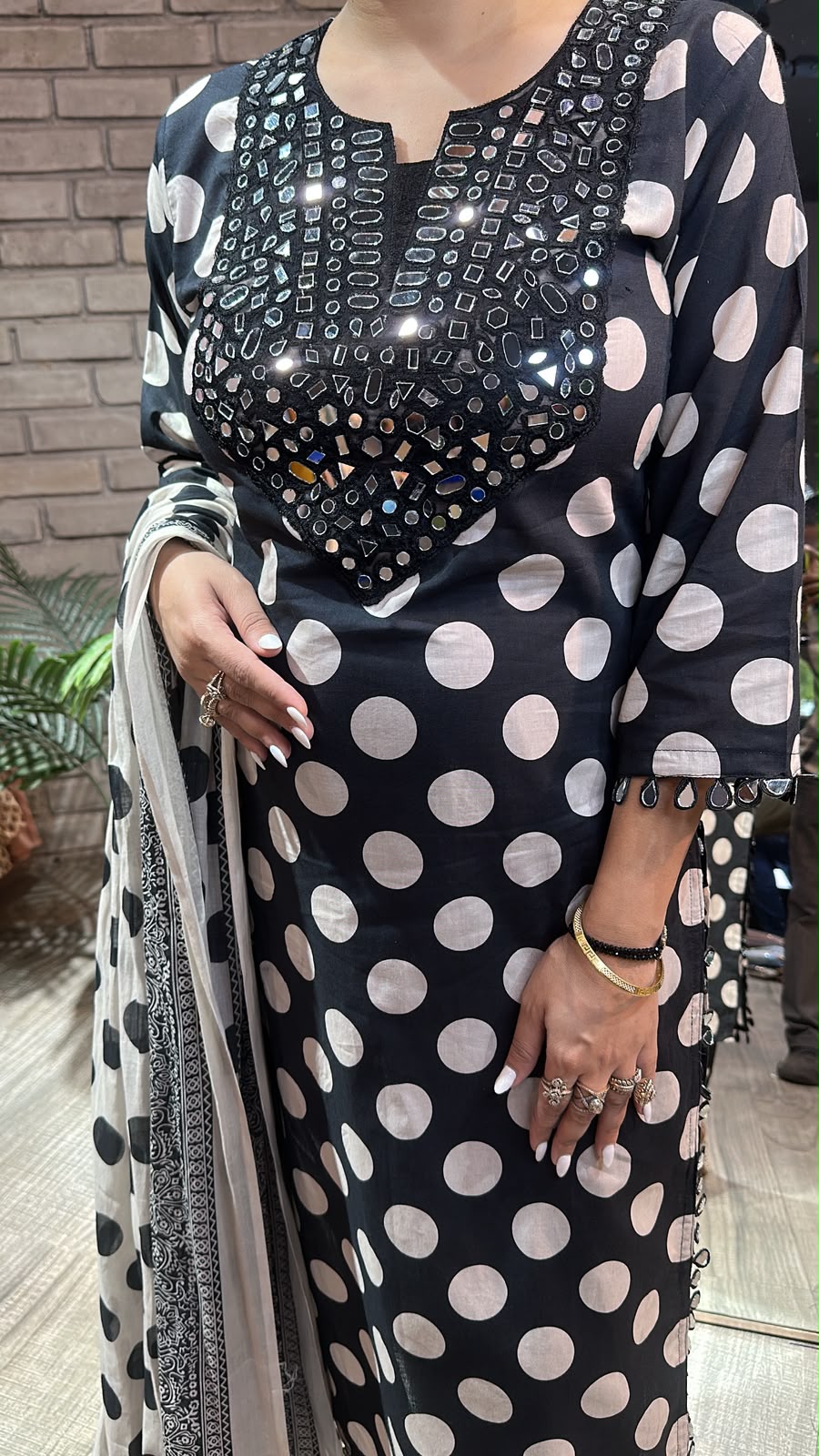 Rasam polka Dot Mirror Designer Suit