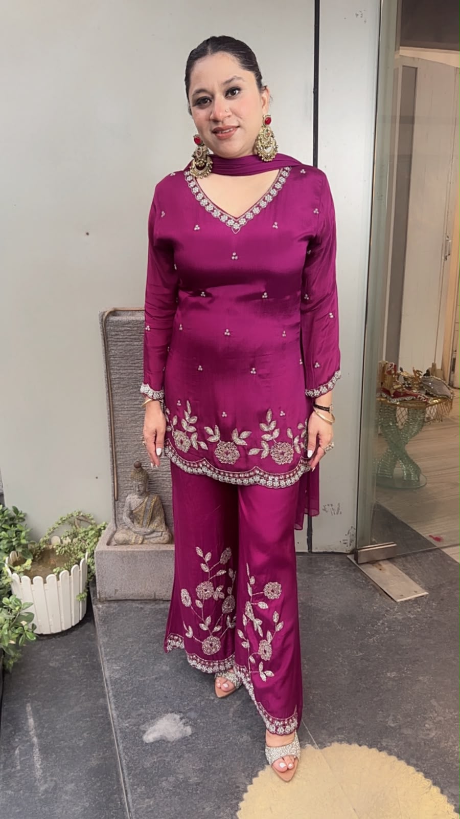 Jalebi Wine katdana suit