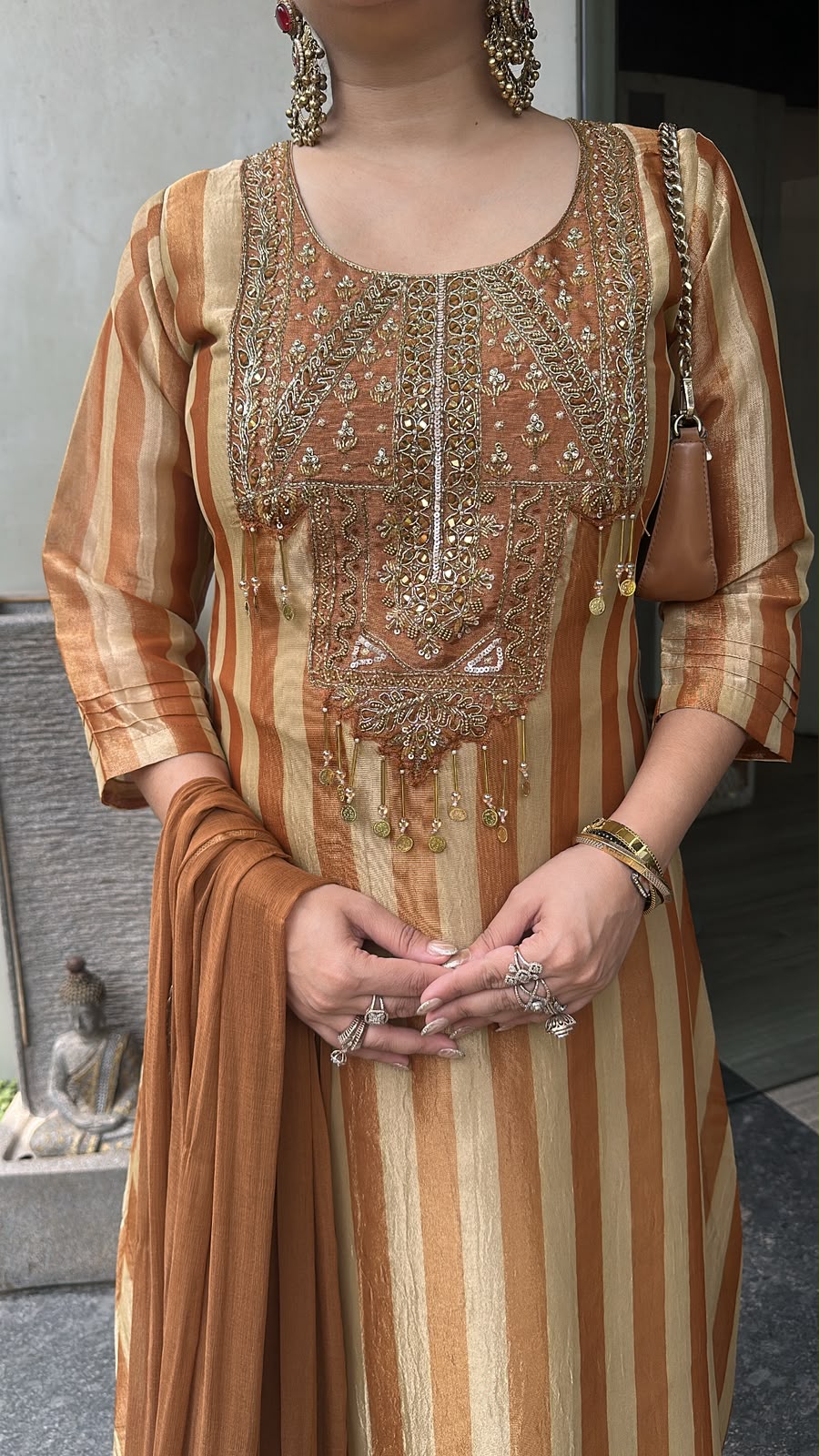Achaar Golden Strip Designer Suit