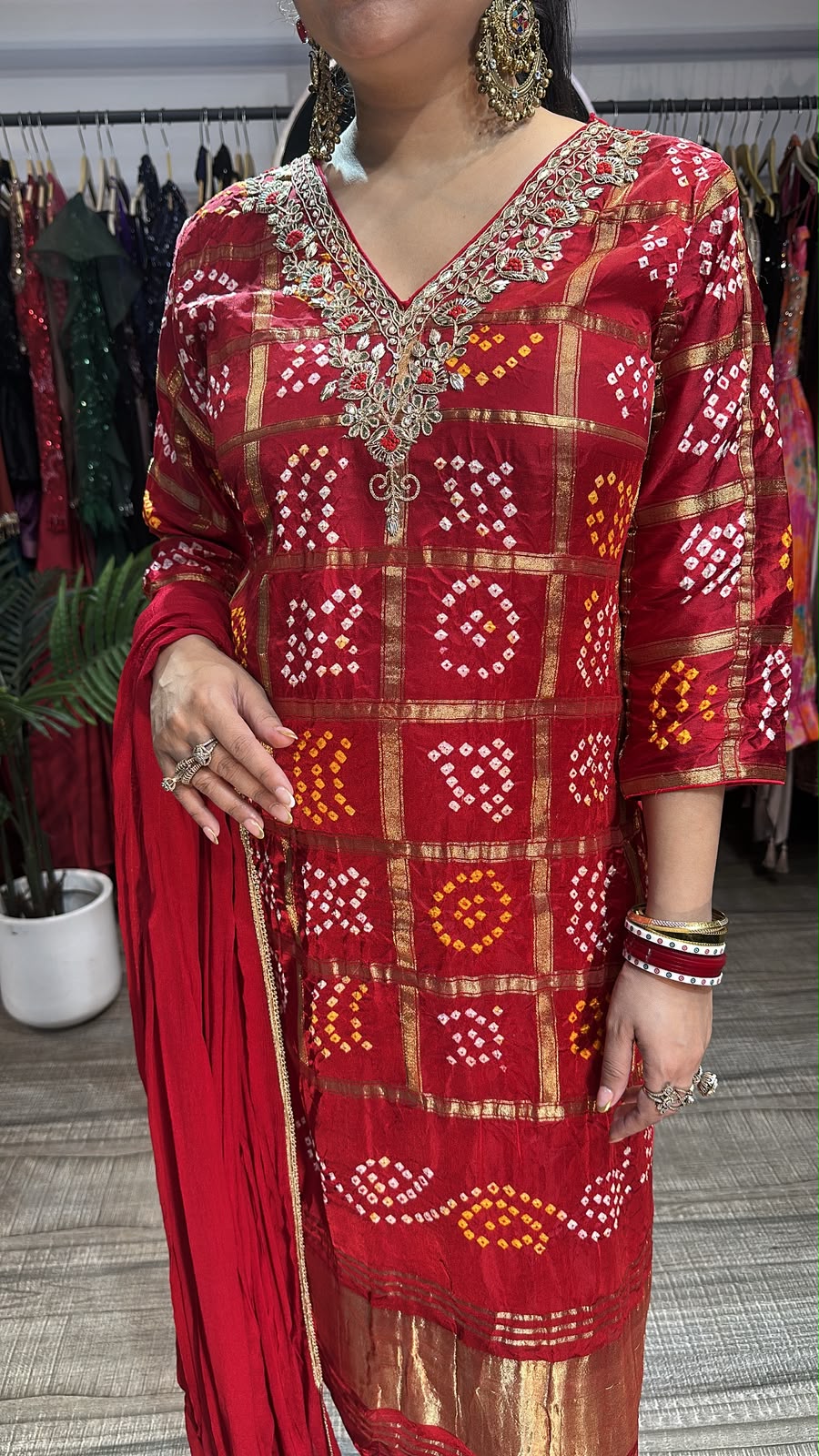 Sindoor Red Karwa Special Designer Suit