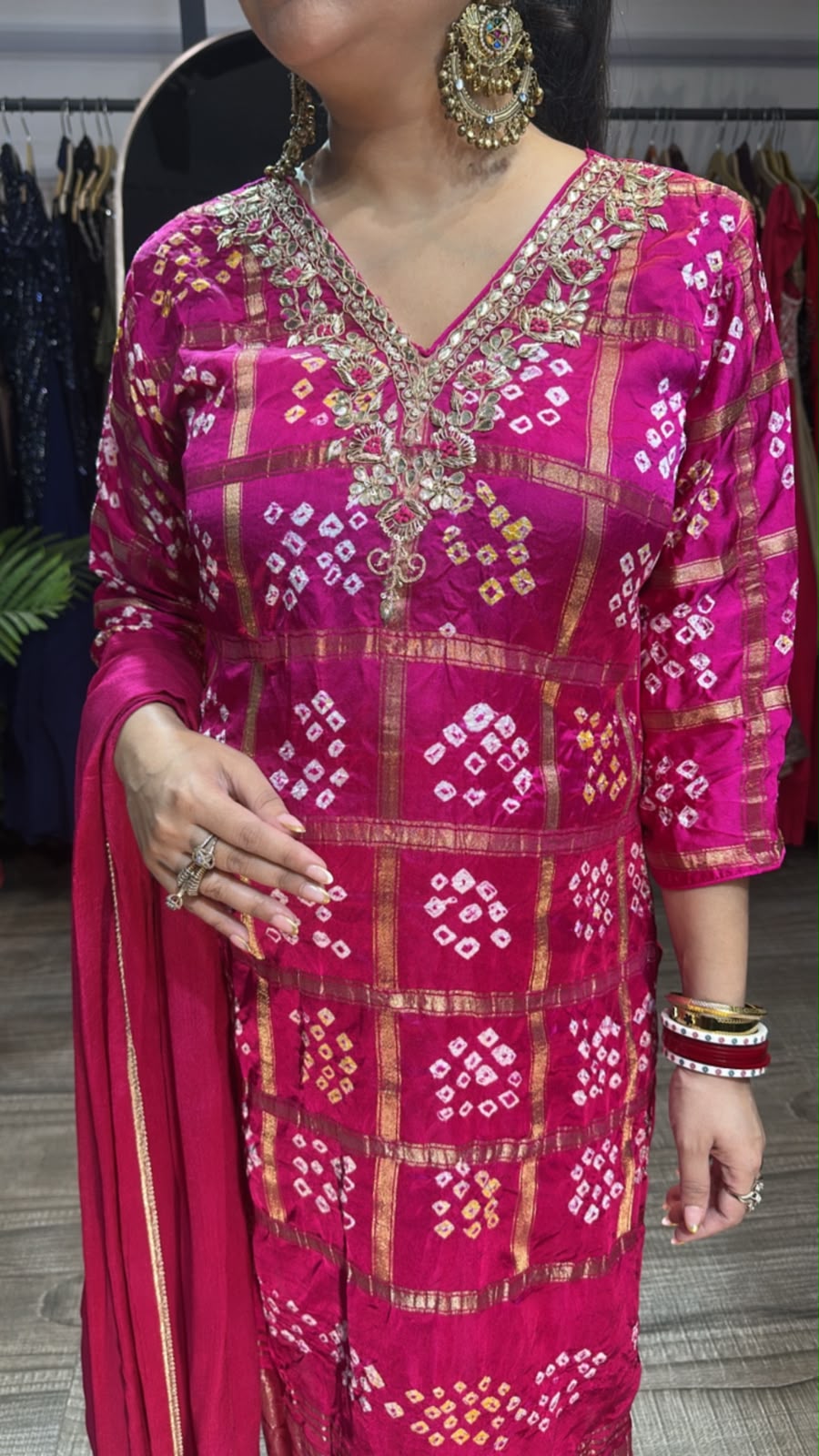 Sindoor pink Karwa Special Designer Suit