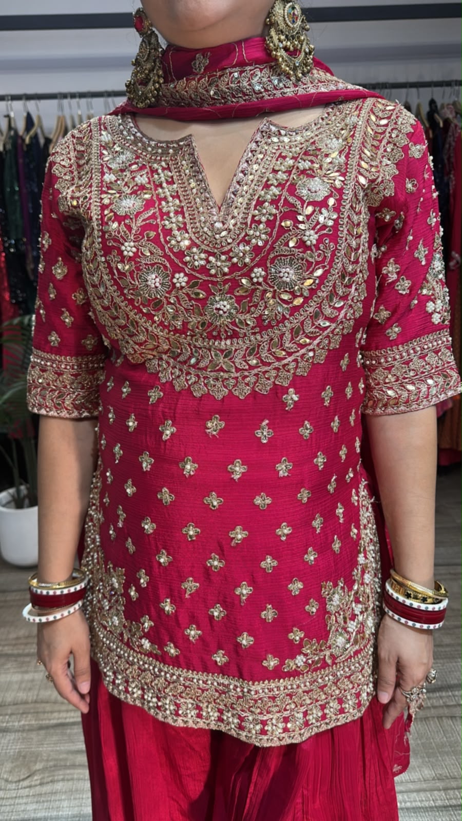 Dhol pink Handwork Designer Suit
