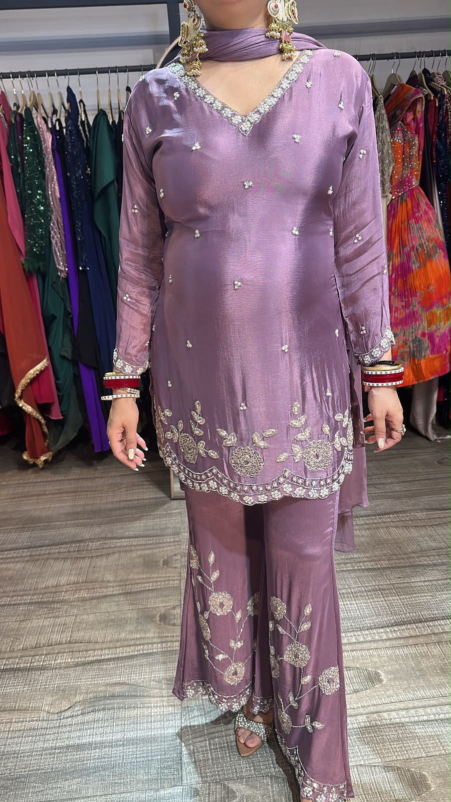 Jalebi Lavander katdana suit