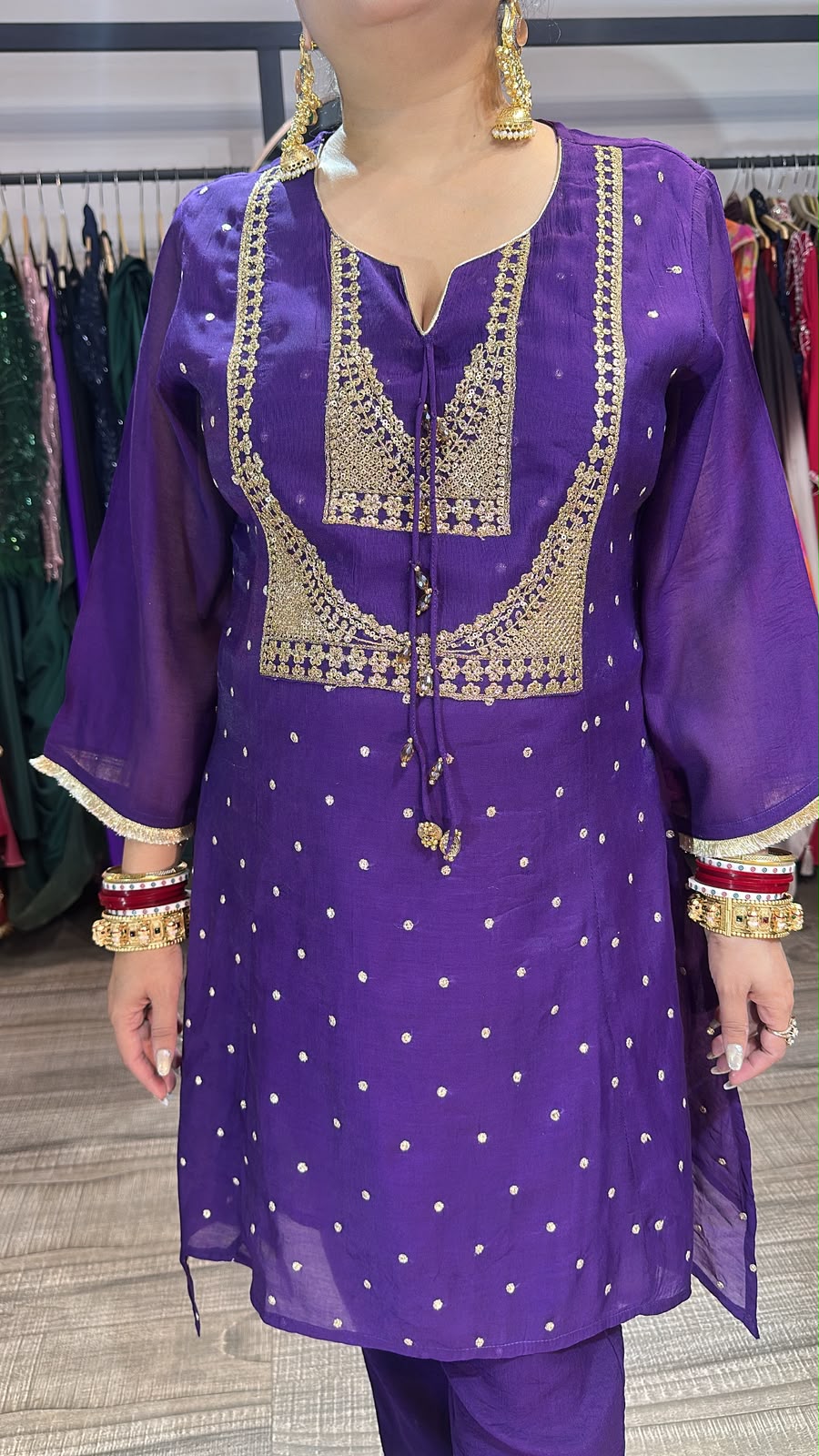 Buniyaad Jamun Zari work C-Cut Style Cordset