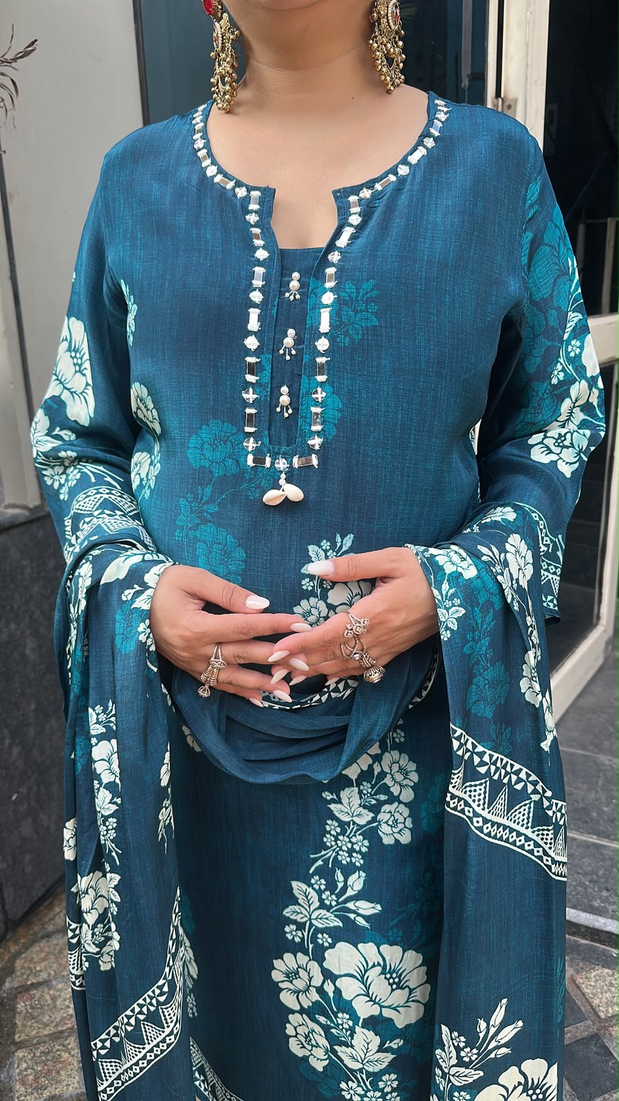 Alfaaz Digital Print Designer Suit