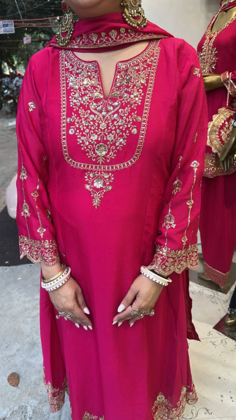 Zaraani Foshia pink Embroidered Designer Anarkali Suit